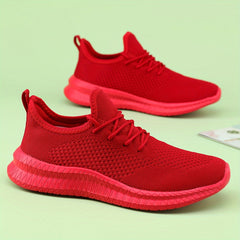 Women's Breathable Mesh Tennis Sports Shoes, Lightweight and Comfortable