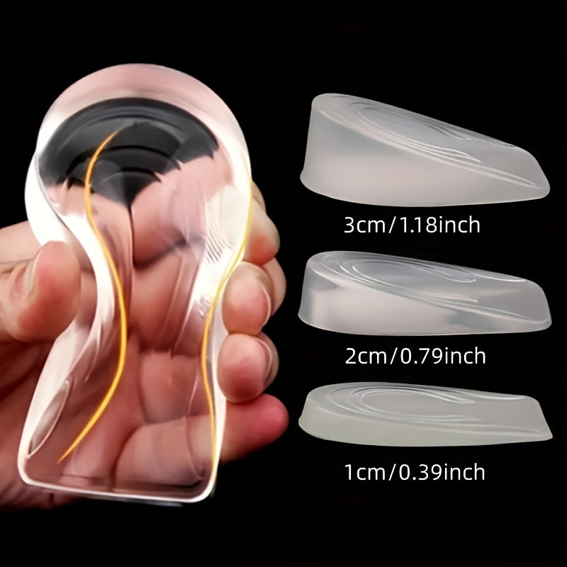 Transparent Heightened Insole Massaging Feet Care Gel Foot Pad Shoe Lift