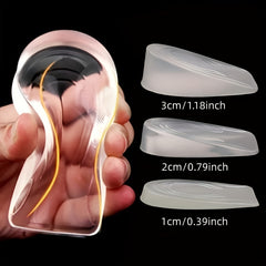 Transparent Heightened Insole Massaging Feet Care Gel Foot Pad Shoe Lift