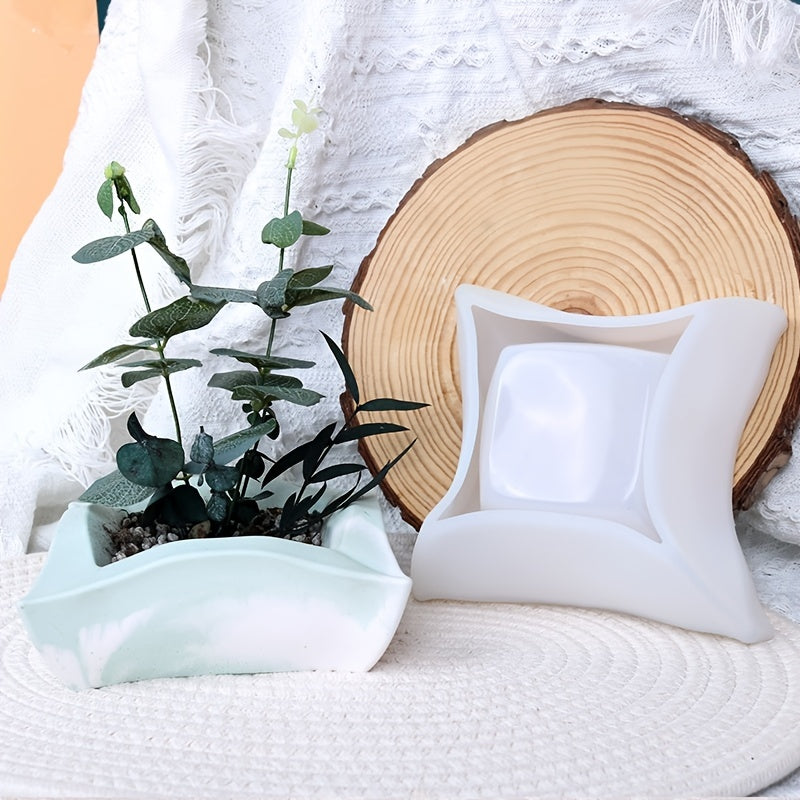 DIY Drip Rubber Mold Flower Pot Silicone Mold