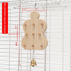 Wooden Bird Training Toy Building Block Puzzle Toy Parrot Gnawing Grinding Toy