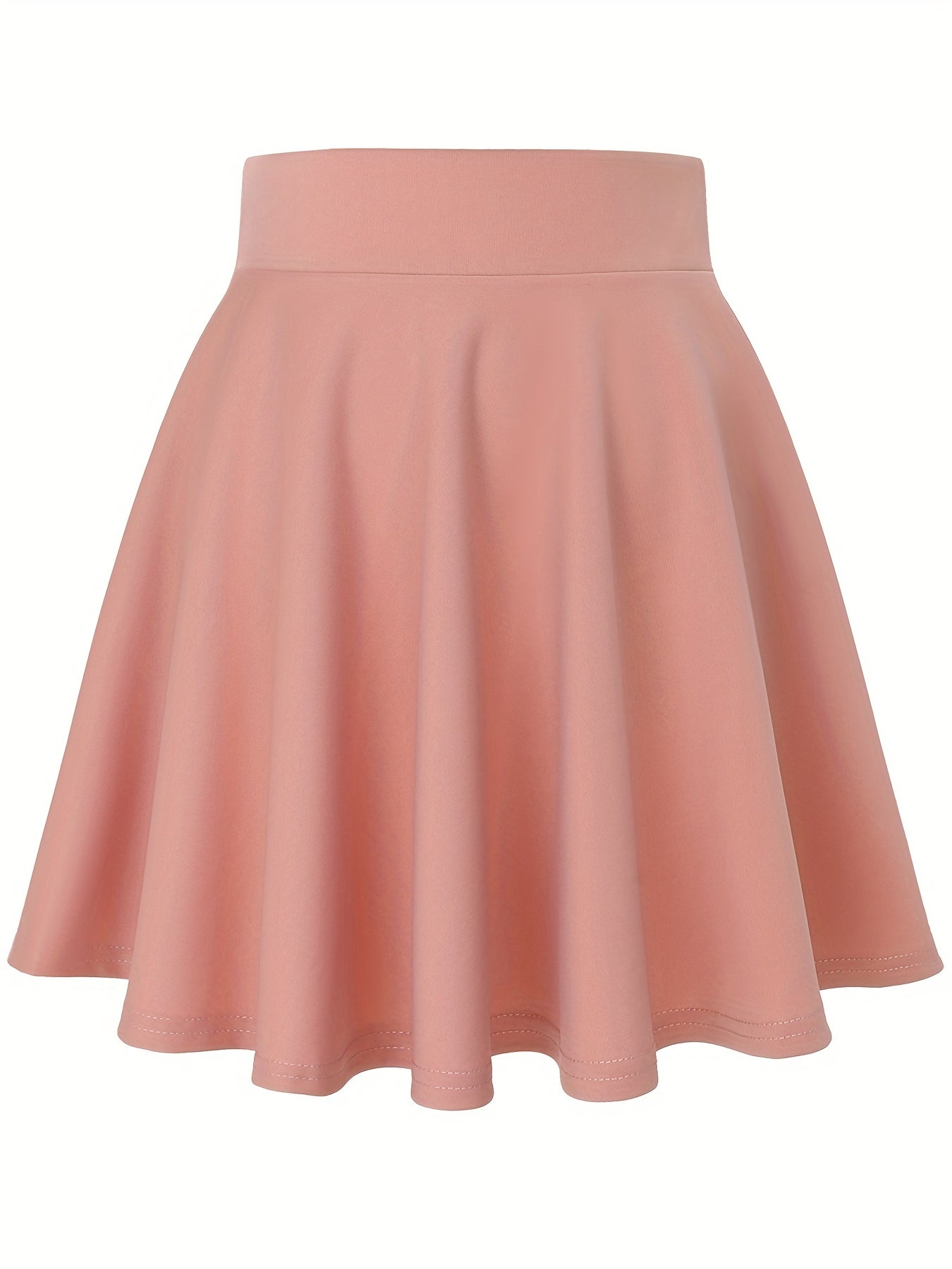 Casual High Waist Skater Skirt for Women