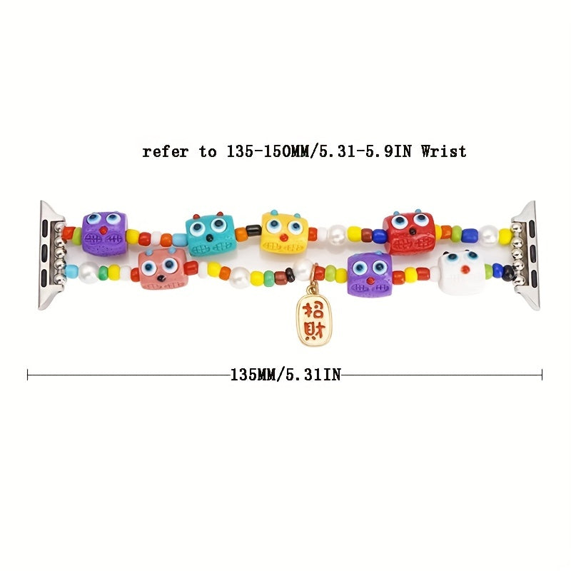 Little Monster Beaded Watch Strap for Smart Watch Accessories