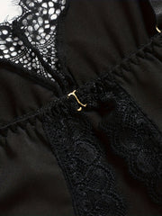Lace V Neck Babydoll Dress