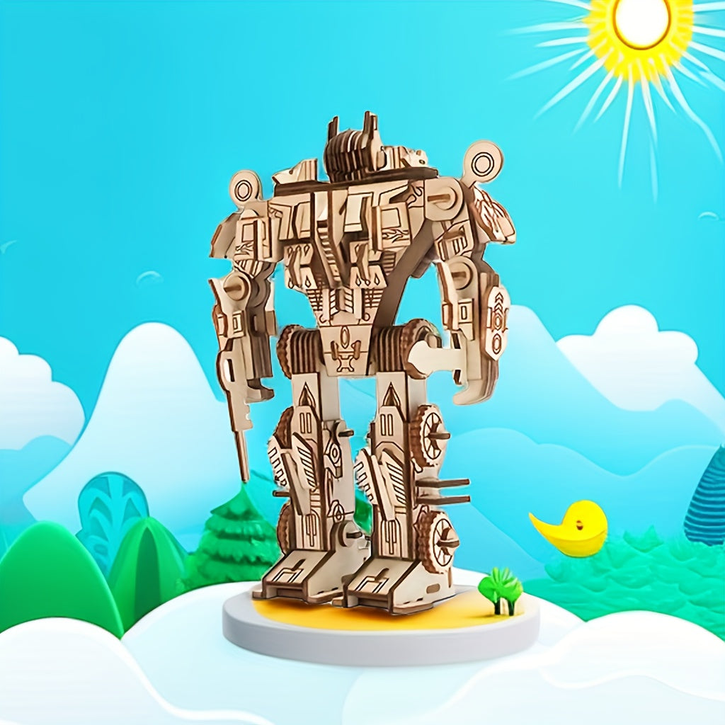 Toy Robot Simulation 3D Assembly DIY Model Educational Wooden Puzzle