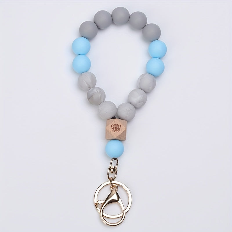 Butterfly Silicone Beaded Keychain - Outdoor Camping Hiking Tool