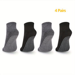 Yoga Socks Non-slip Grips Mid Tube Sports Pilates Ballet Dance Sock
