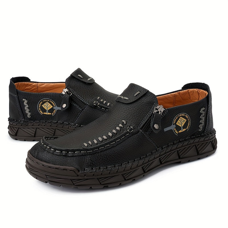 Men's Breathable Hiking Shoes Zipper Closure Non Slip Sole