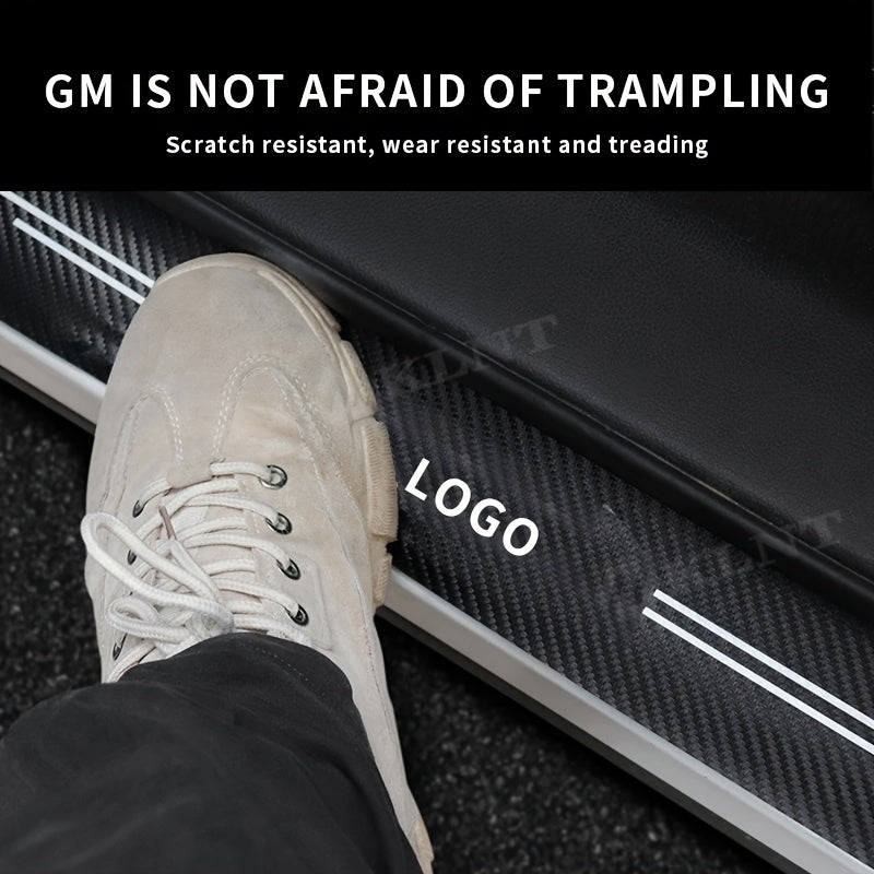 Carbon Fiber Pattern Car Threshold Strip Door Pedal Protection