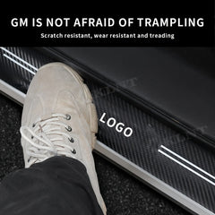 Carbon Fiber Pattern Car Threshold Strip Door Pedal Protection