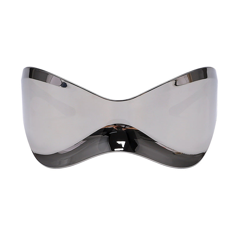 Y2K Large Wrap Around Sunglasses Oversized Punk Sports Eyeglasses