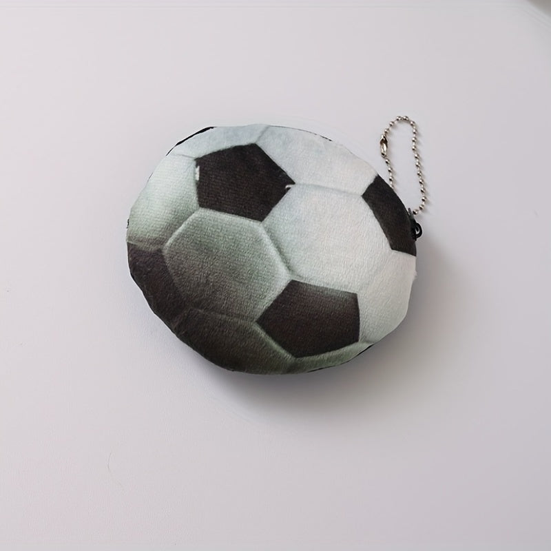 Cartoon Mini Plush Soccer Coin Purse Wallet for Kids
