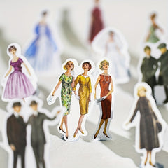 40pcs Nostalgic Characters Stickers Scrapbooking Label Art Journal Planner