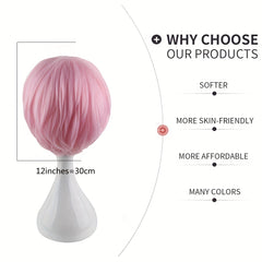 Men's Short Wig With Bangs for Parties and Holidays