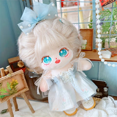 7.87in Cotton Flower Doll: Strap Skirt, Bow, Princess Shoes, Bridesmaid Gift