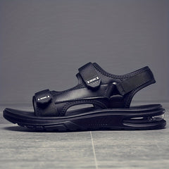 Men's Open Toe Hook And Loop Sandals Non Slip Comfortable Beach Shoes Summer