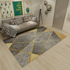 Modern Crystal Velvet Rug Soft Non Slip Living Room Floor Mat Machine Washable
