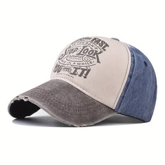 Distressed Graffiti Print Baseball Cap