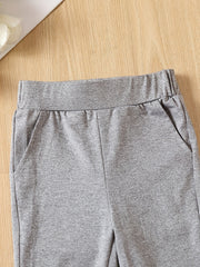2pcs Girls Soft Stretch Long Pants for Spring and Autumn
