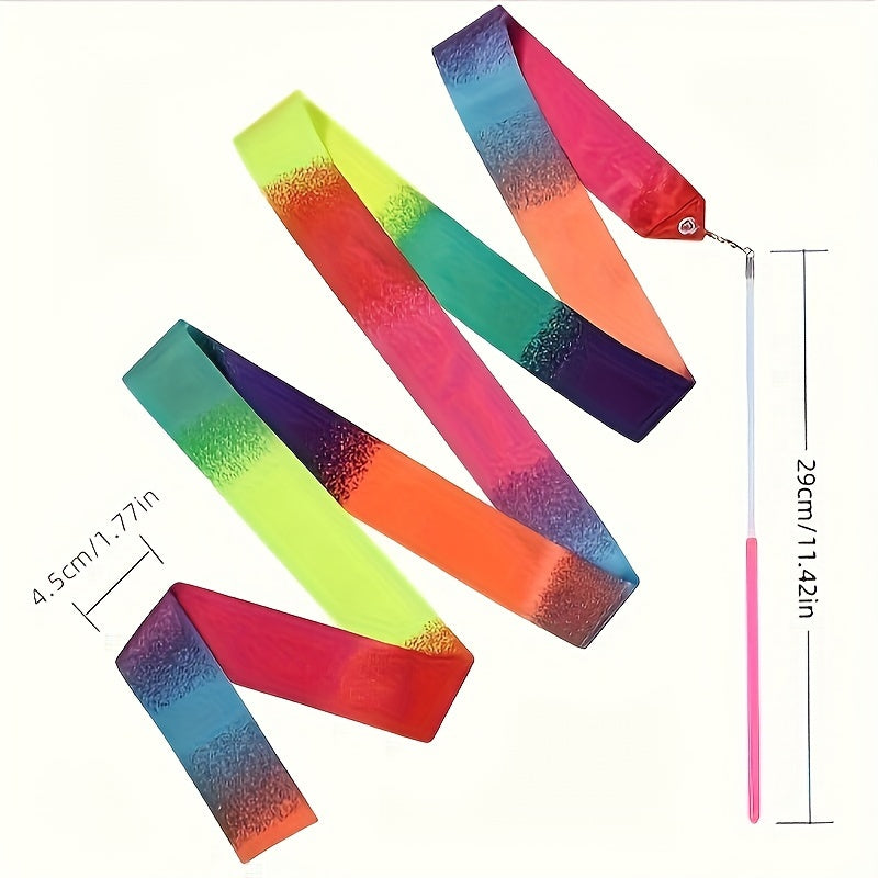 Rhythmic Gymnastics Ribbon 78 74in Random Pattern Dance Performance Props