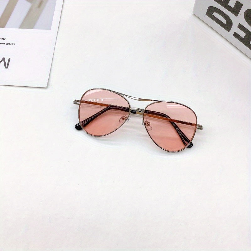 Kids Metal Frame UV Protection Pilot Sunglasses