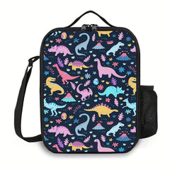 Dinosaur Insulated Lunch Bag Thermal Tote For Picnic Beach Camping