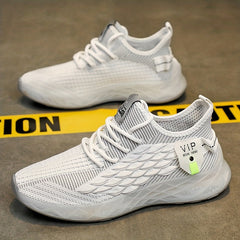 Men's Lace up Scale Effect Sneakers Lightweight Athletic Shoes