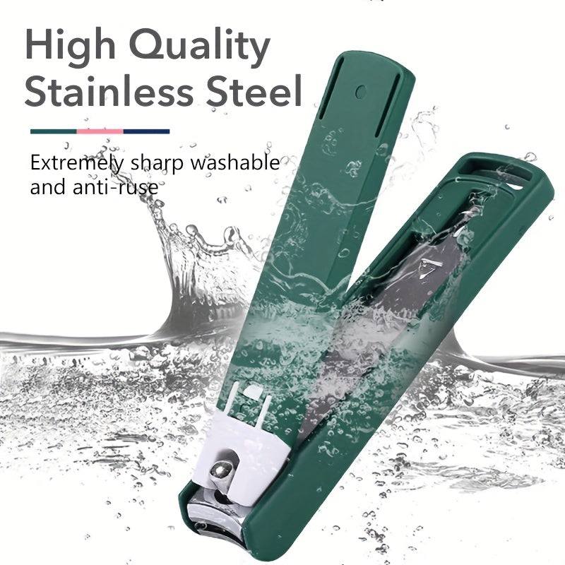 Stainless Steel Nail Clippers Fingernail & Toenail Cutter Manicure Tool