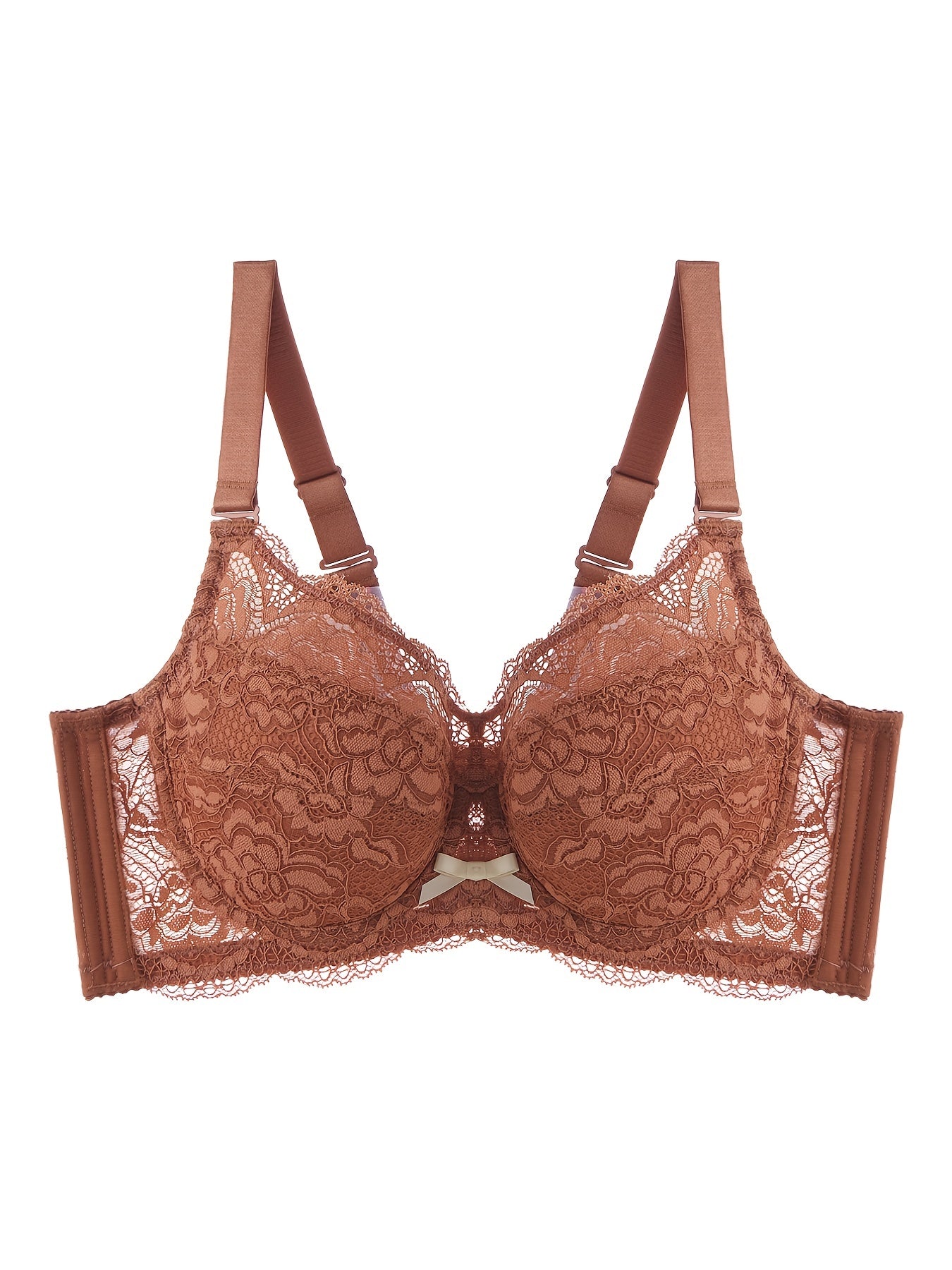 Women's Lace Soft Steel Ring Full Cup Bras Breathable Mesh Anti sag Bra