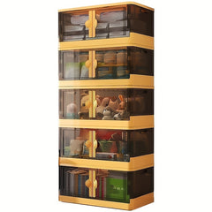 Stackable Foldable Storage Box Wardrobe Organizer with Open Doors