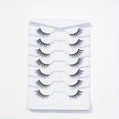 7 Pairs Reusable Fishtail Style False Eyelashes 15mm Lash Extension