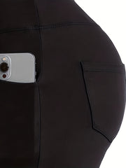 High Waist Bell Bottom Pants Stretchy Slim Fitting Yoga Fitness Dance Flared