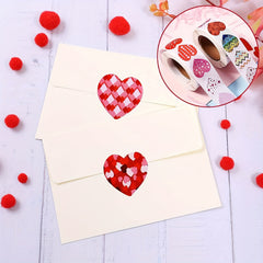 1000pcs Heart Stickers Wedding Birthday Scrapbooking Gift Bags Box Seal Sticker