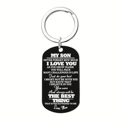 Parent Child Necklace Keychain Gift Mom/Dad To Son/Daughter Pendent