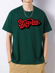 Men's Slim Fit Print Top Short Sleeve T-shirt