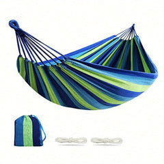 Canvas Camping Hammock with Tree Straps - Indoor/Outdoor