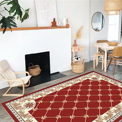 1pc Fluffy Faux Wool Area Rug Non-slip Vintage Oriental Large Carpet