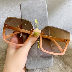 Semi Rimless Sunglasses Gradient Lens UV400