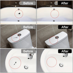 LANBOKIT Tub Tile Shower Repair Kit - Porcelain Bathtub Chips Holes Scratchs Fib