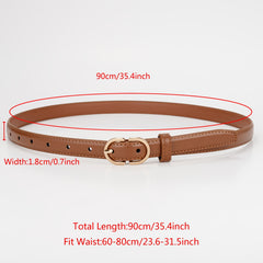 Girls Boys Oval Buckle Belt Fashion Accessory for Jeans Pants
