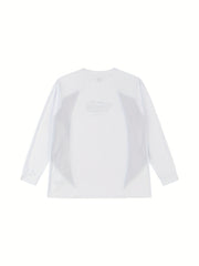 Block Pattern Print Men's Graphic Crew Neck Long Sleeve Active T shirt