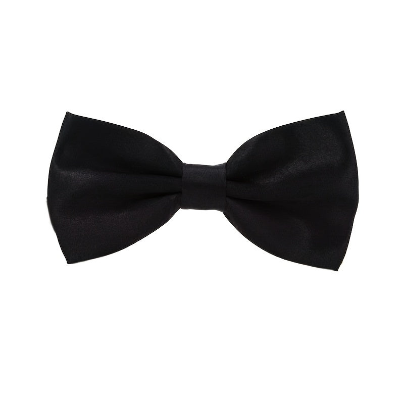 Solid Polyester Silk Bow Tie for Men Multicolor