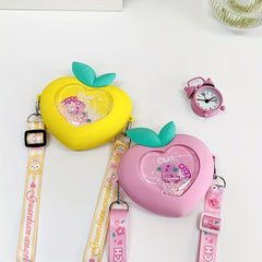 Novelty Peach Shape Crossbody Bag Coin Purse