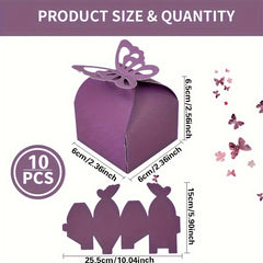 10pcs Pearlescent Paper Butterfly Decorations