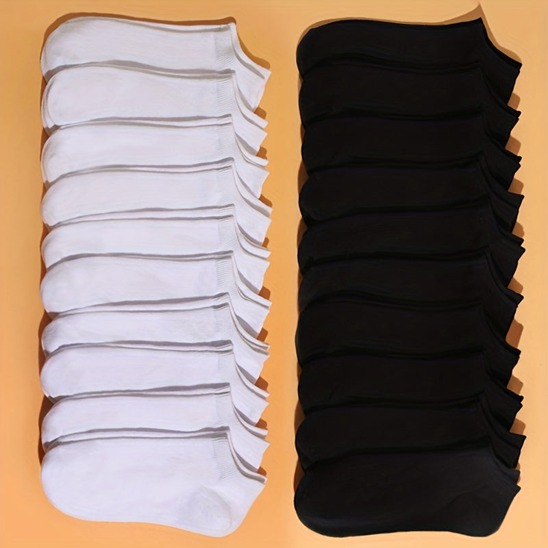 Women's 10 20 30 Pairs Ribbed Low Cut Ankle Socks Soft & Lightweight Stockings