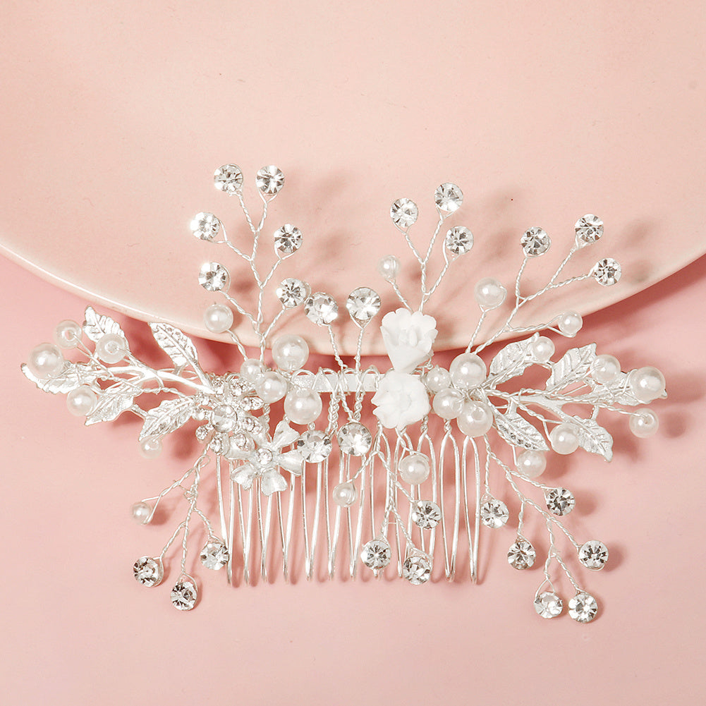 Golden Flower Wedding Hair Comb Bridal Hair Piece