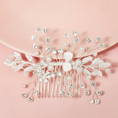 Golden Flower Wedding Hair Comb Bridal Hair Piece