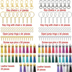 350pcs DIY Keychain Fringe Set for Crafts Christmas Halloween