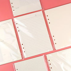 50pcs A5 Loose Leaf Paper 6 Hole Journal Book Inner Pages Office Learning