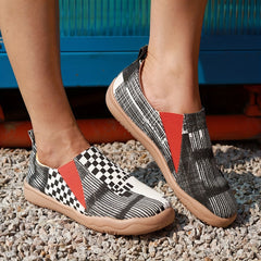 Women's Print Canvas Shoes Casual Slip On Low Top Shoes